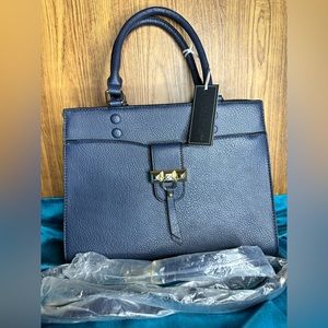 Le Terre Navy Blue Tote Handbag